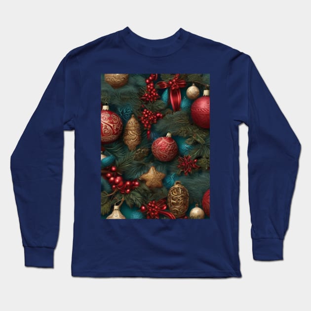 Christmas Ornaments Long Sleeve T-Shirt by likbatonboot